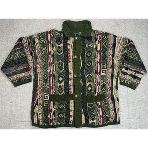 Coogi Australia Vtg 90's Metal Button Men's Cardigan Sweater Size XL‎